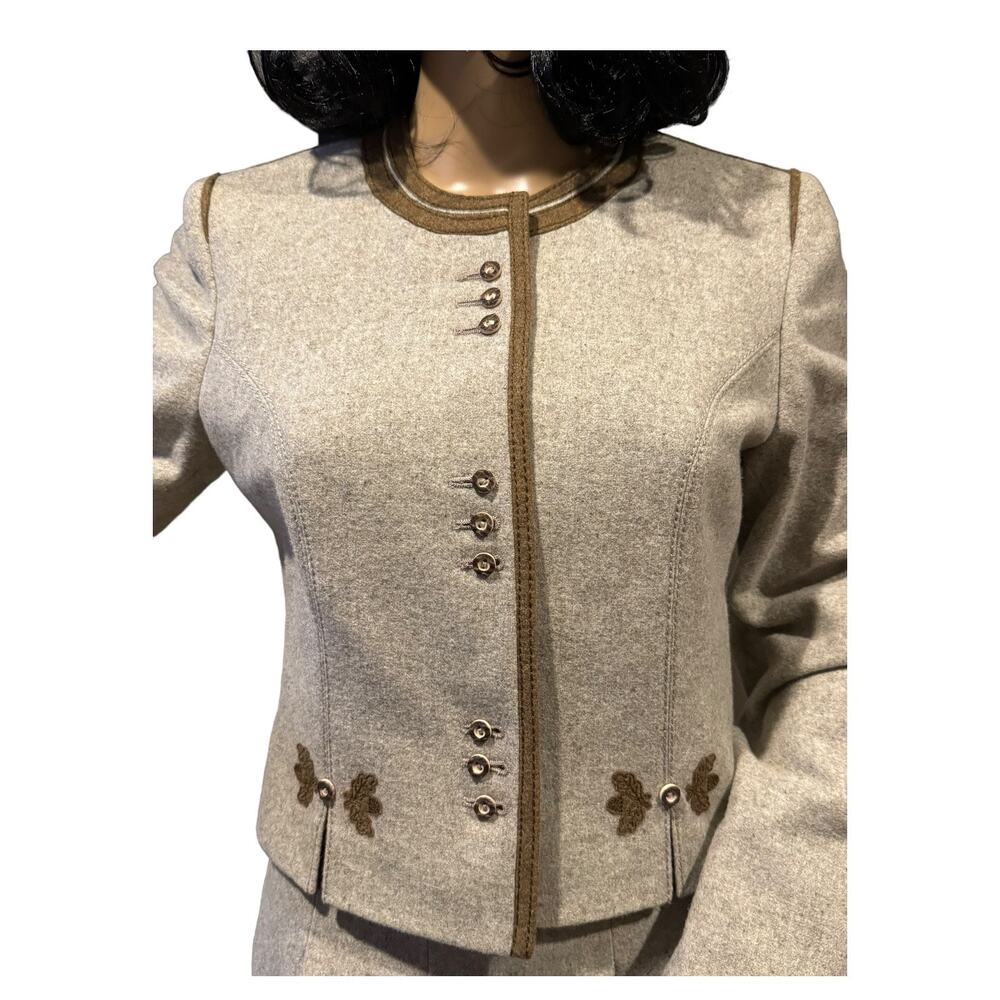 Vintage Echter Österreichischer Loden Austrian skirt suit size small - Picture 13 of 16
